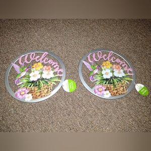 2 NEW Metal Welcome Signs